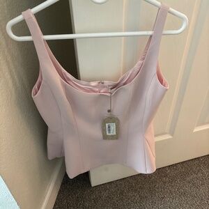 Meshki light, pink sleeveless blouse, new with tags large